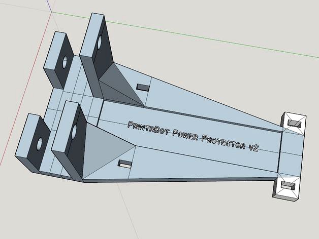 PrintrBot Simple 1405 Power Cord Protector Power Grip Power Stopper by RadiantDragoon87