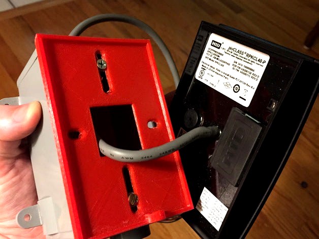 HID Card Reader Backplate by darco