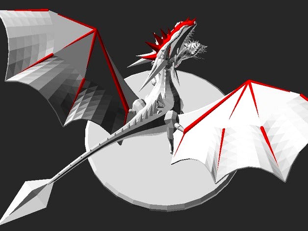 Procedural Dragon - All OPENSCAD - Parametric Version by Torleif