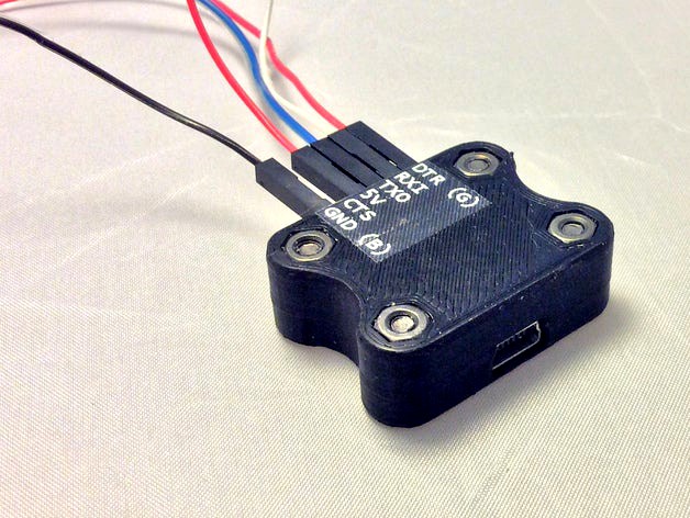 Rugged case for Sparkfun FTDI Basic Breakout by spapadim