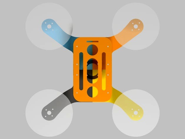 3D Section printable FPV Quad racer by brentd