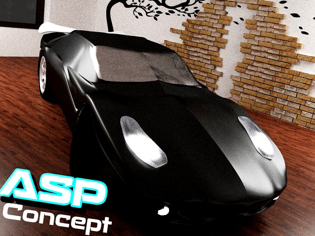 ASP Concept Shell 1st Iteration (First try at designing a car) by JY_Printr