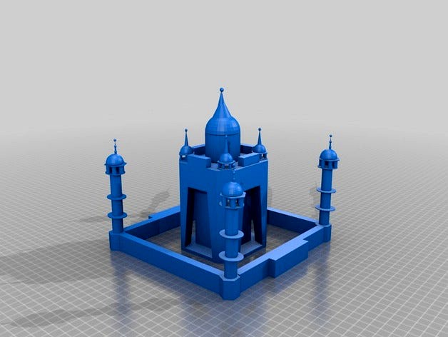 Taj Mahal For Thingiverse Challenge by Meesh77