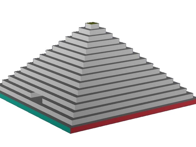 Egyptian Pyramid (full and cut views) by 3dSlash