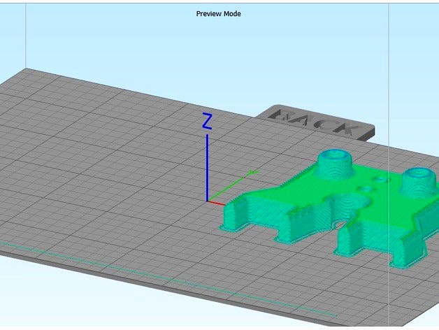S3d simple build plate STL file for Rep1 and clones by tramalot
