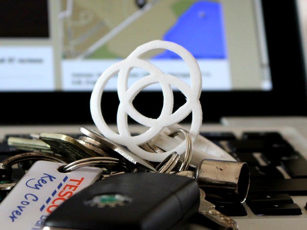 Customizable Reuleaux polygon construction keyring by brianbutterfield