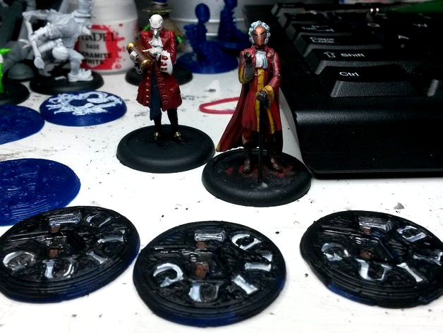 Malifaux Miniatures Game Guild Scheme Marker 30mm by crashprone