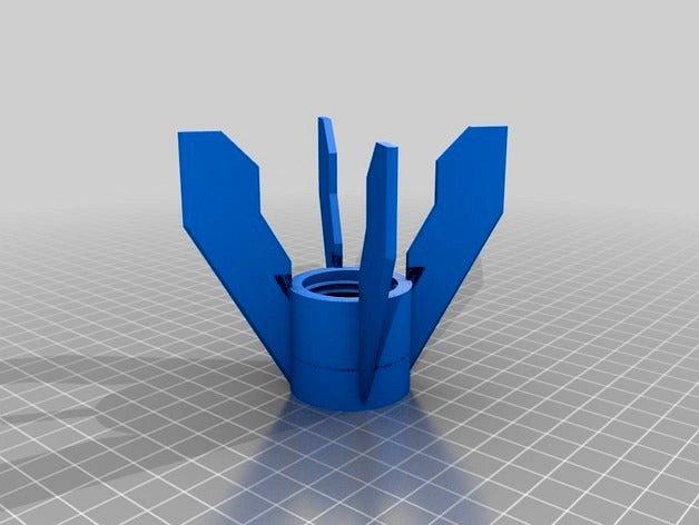Remix: Water Rocket Fins-Only adapter by PocketBrain