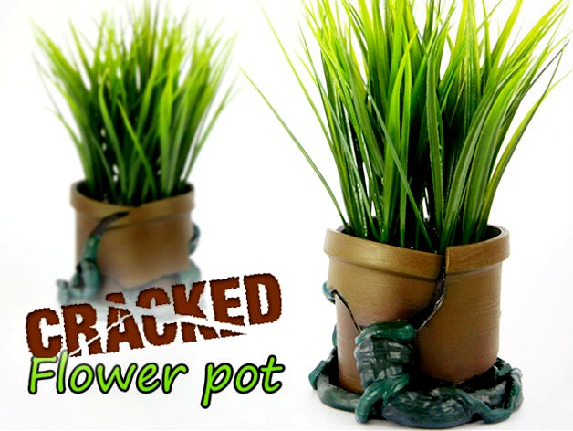 Cracked Flower pot by Duplicate3D