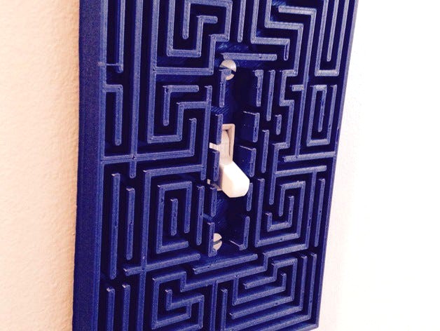 Overlook maze from The Shining as a switch plate. by Peterthinks