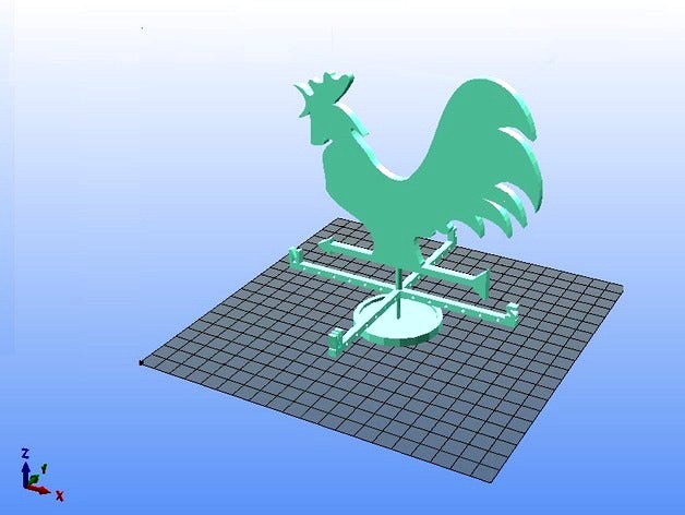 Rooster wind indicator by 3D_issues