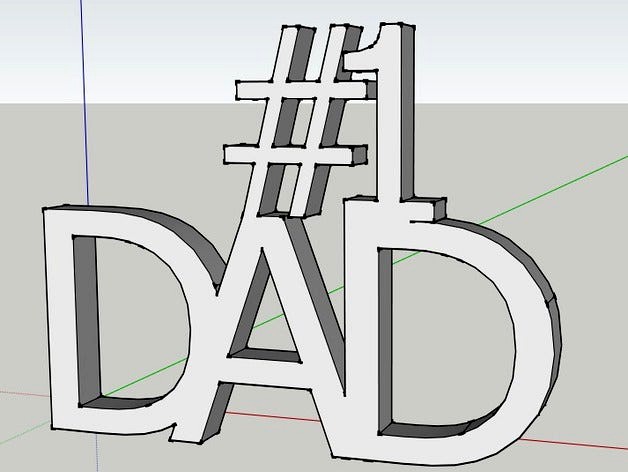 #1 Dad Desk Ornament by lydiac