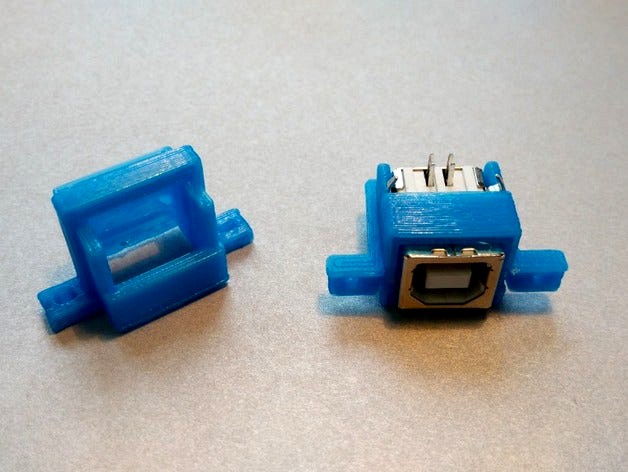 USB female plug type B support by Cavimaster