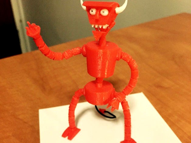Articulated Robot Devil Figure from Futurama by N__1