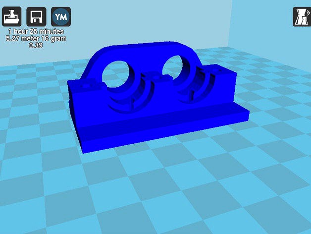 Duel Bowden Hexagon for ooznest Prusa i3 by JamesPurcell