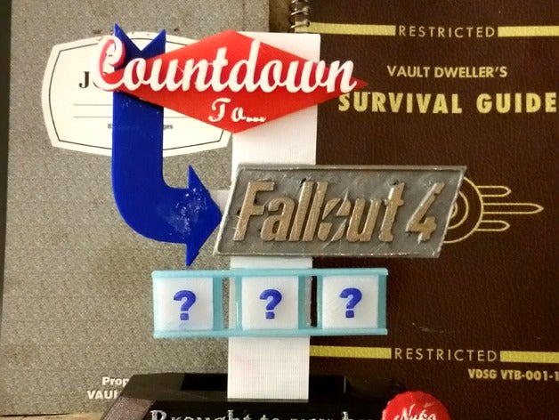 Fallout Countdown Desk Sign  by TechGirlMN
