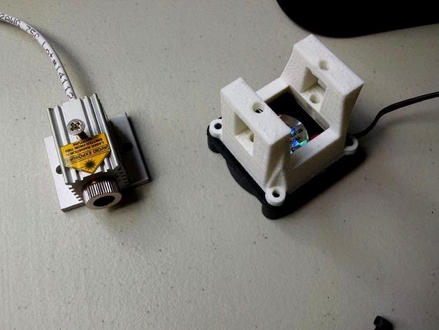 Mounts for JTech Photonics 2.8W Laser 3D Printer Upgrade Kit by Nathan720