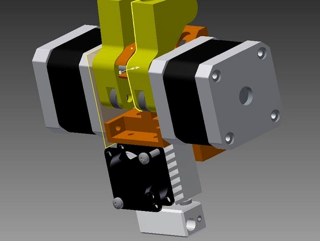 Direct filament drive for Cyclops extruder by percar