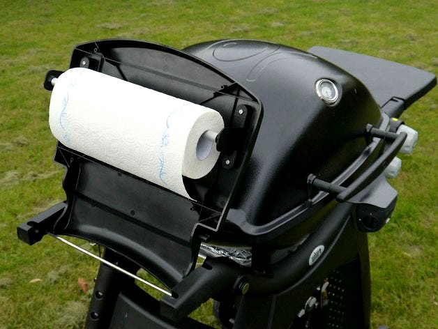 Weber Q3200 Grill paper, aluminium foil  roll holder by Lummi