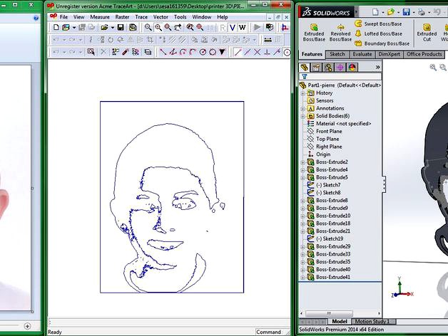 2D face picture to 3D print by ric71