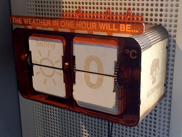 Electrophant's split-flap weather display by Electrophants