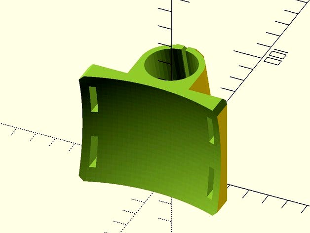 Bike Helmet Mount for GoPro Gimbal (Parameterized) by Revar