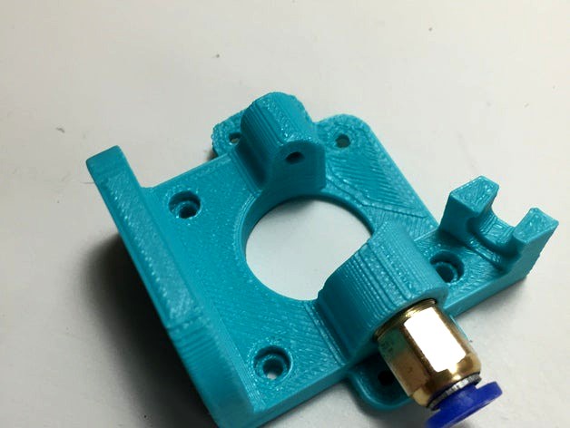 Bowden extruder for 1.75mm filament and 1/8" push fit coupling (used for 4mm OD tubing) by sheffdog