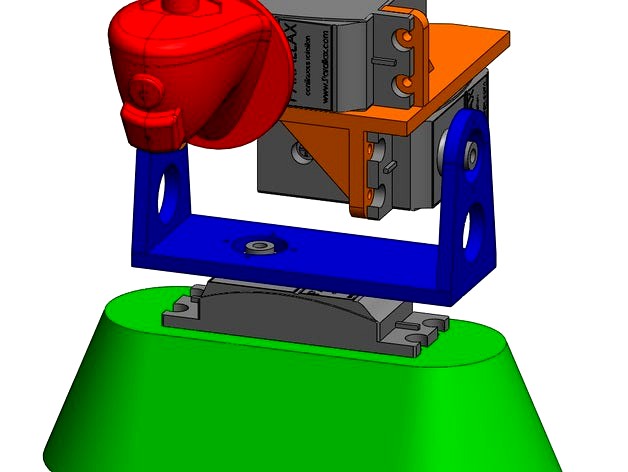 Parallax (Futaba) servo motor 3-axis mount by s1a2d3