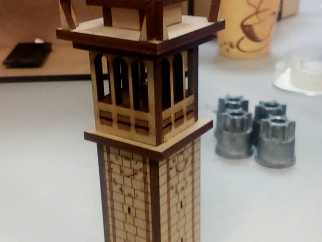 Laser Cut Berkeley Campanile by narenvasanad