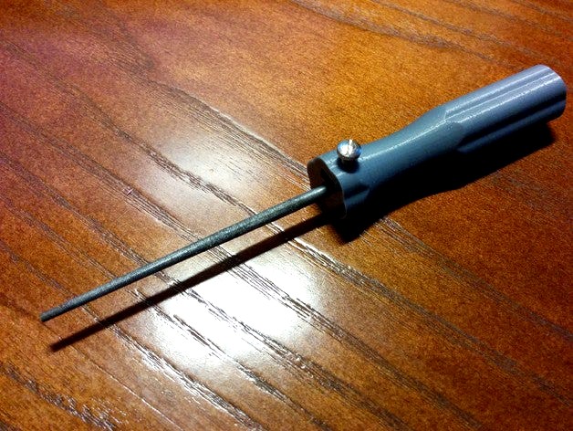 Needle file handle for 3mm needle file. by bookmake