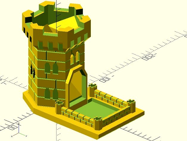 Dice Tower (Hexagon, Big) by adamw4