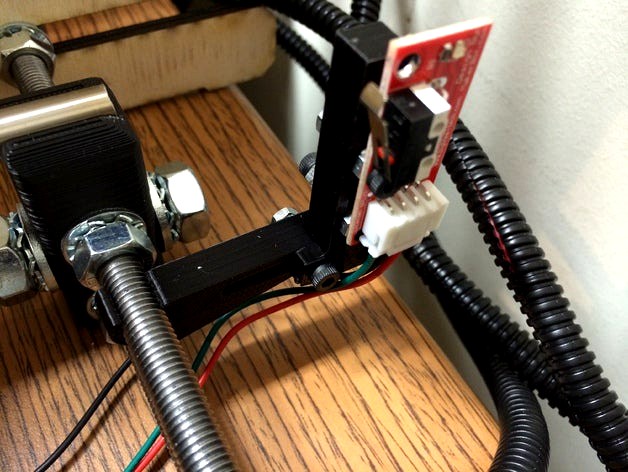 Prusa i3 Vanilla Adjustable Y Axis Endstop Holder *Rear Mount* by JadedJak