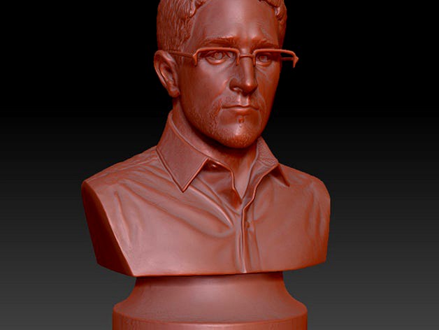 4" Bust of Edward Snowden (Originally placed in Fort Green Park, Brooklyn) by TiderA