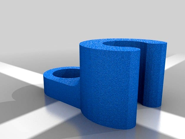 1/4" Hose Clip w/ 0° Screw Mount. by mikers