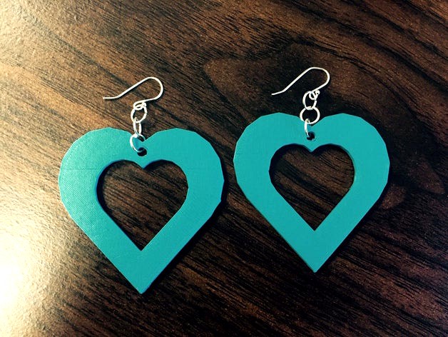 Easy Heart Earrings by mara3dp