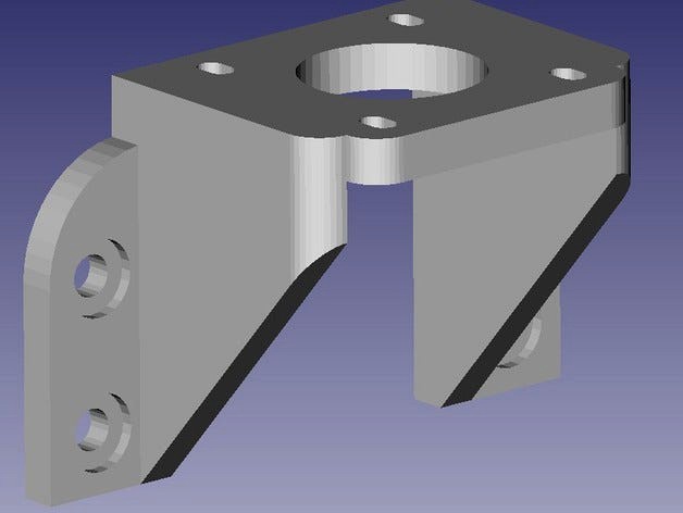 Lautr3k Z Motor Mount For 48mm Tall Nema 17 by Kyo