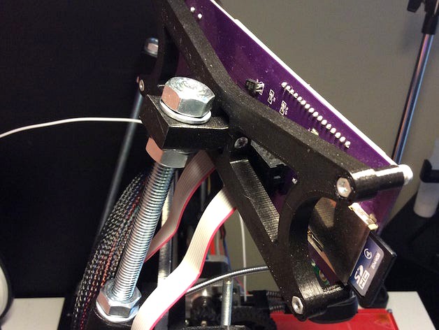 LCD RepRapDiscount Smart Controller holder for i3 rework by hackermagnet