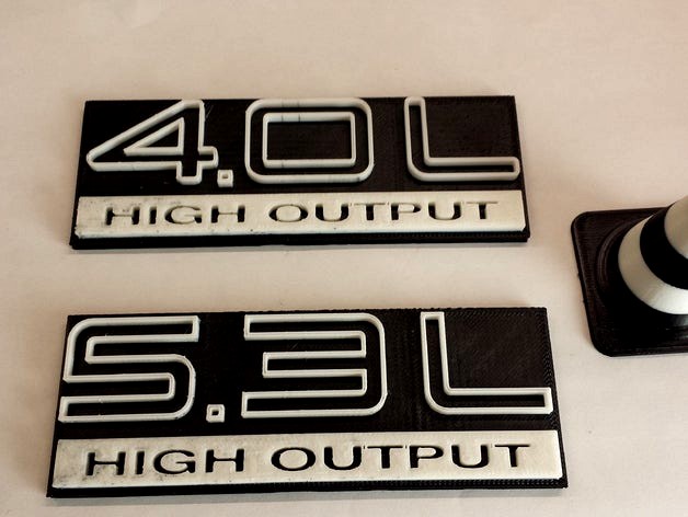 Jeep CJ, YJ, XJ Engine Size Emblem by mikers
