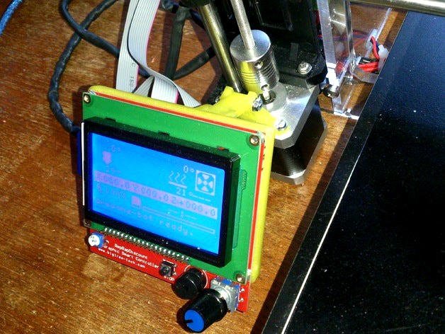 LCD display mount for reprap discount full lcd display by hawkan