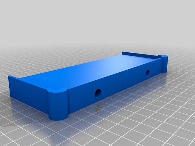 3D printer glass build plate holder - 2-piece by Motley74