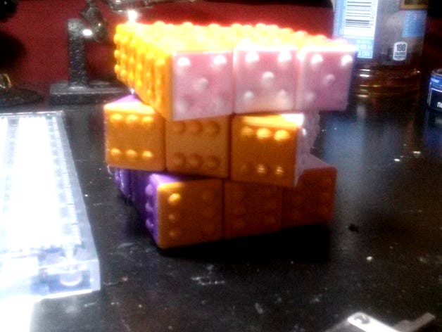 CUBE! Fully Functional... EASY PRINT... 3x3x3 cube by jjpowelly