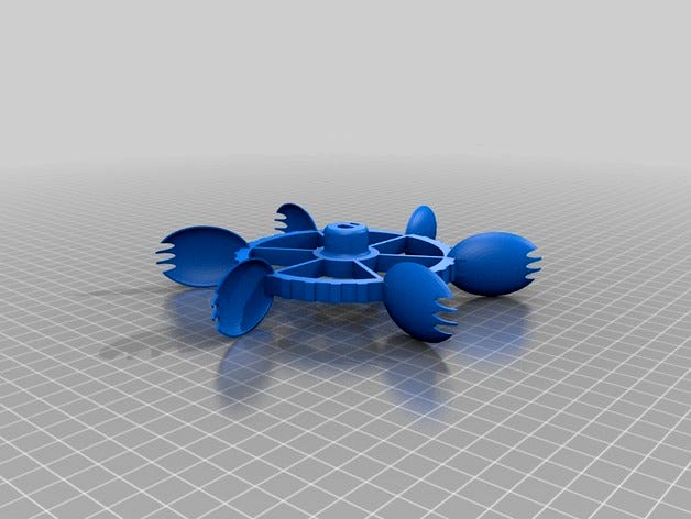 Fancy Sporked Wheel for Multi-terrain Robots by CodeCreations