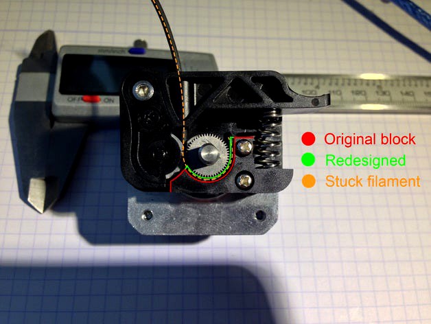 CTC/Makerbot/Flashforge extruder - flexible filament upgrade by Sulya
