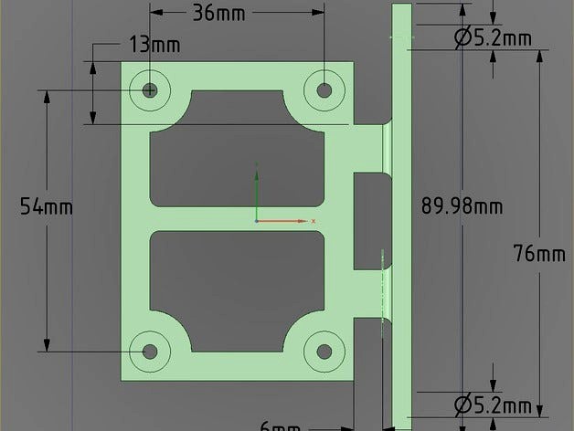 Drok 12A Stepdown regulator mount plate by pwillard