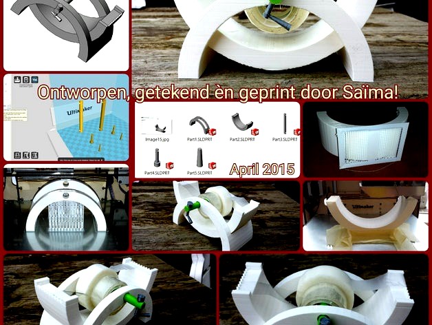 Dubbele Plakbandhouder by 3D-Design2Print