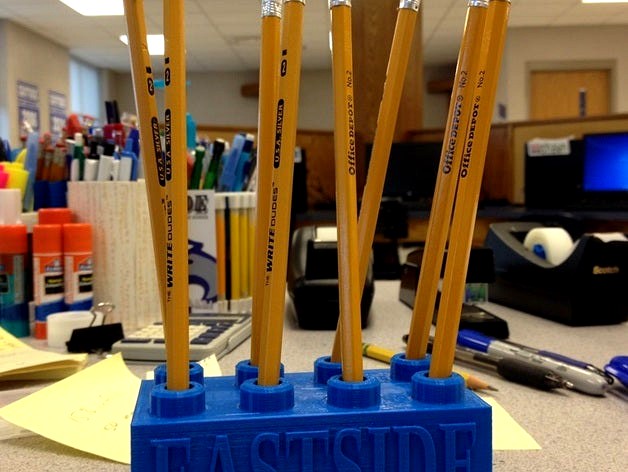 Lego Block Pencil Holder by Scotthatfield