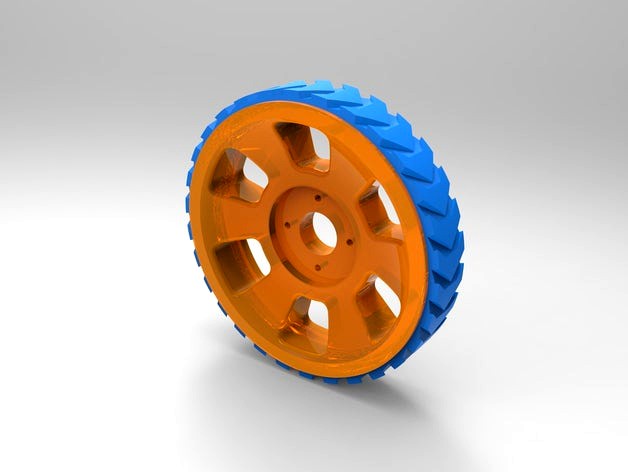 Wheel for Printbots (designed for 20g servos) by AntonioJose81