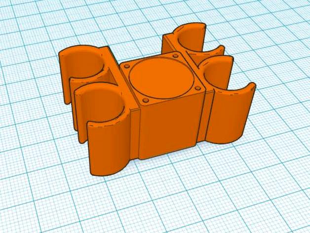 Nerf Jolt Backplate with Dart Holders; I call it the Jolt DP-5 by nathanallan1