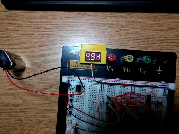 Voltmeter Breadboard Mount by tyleralford