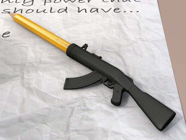 Pencil/Pen Cap Weapon - Je Suis Charlie by Urbaxter
